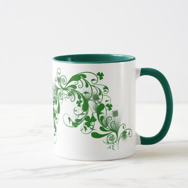 Shamrocks and Florals Mug (Right)