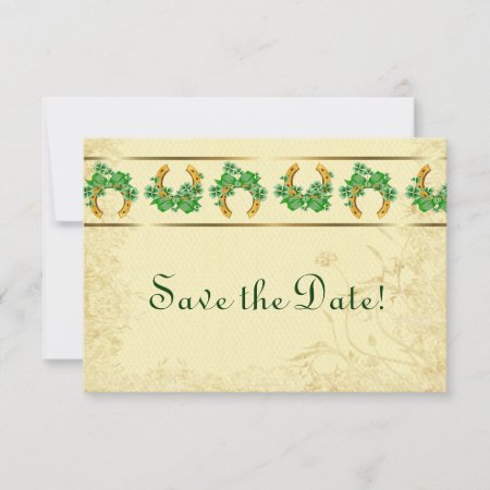 Shamrocks And Gold Irish Save The Date