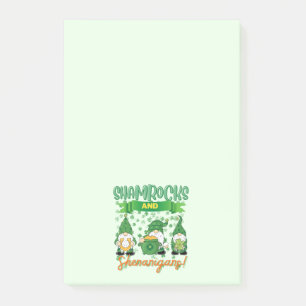 Shamrocks and Shenanigans St Patrick's Day Lucky Post-it Notes