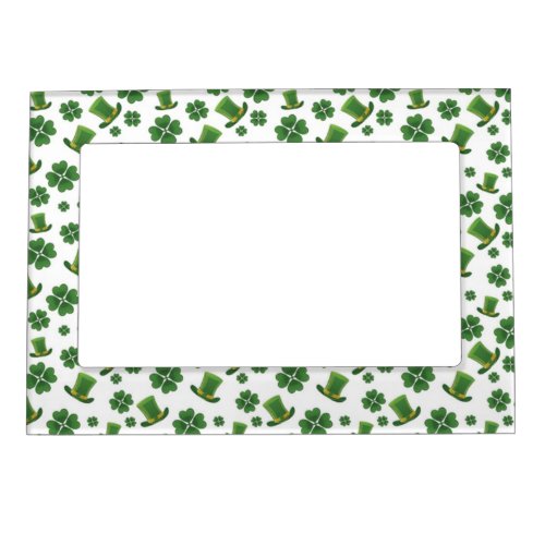 Shamrocks and Top Hats 1 Magnetic Photo Frame