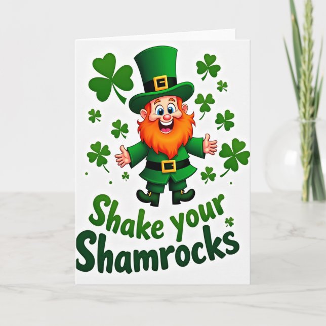 Shamrocks Celebration Card (Front)
