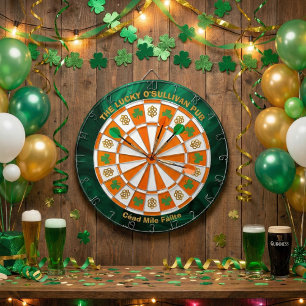 Shamrocks & Celtic Knots Irish Pub Dart Board