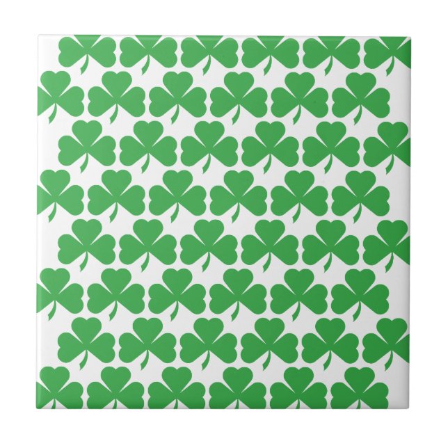 SHAMROCKS! CERAMIC TILE (Front)