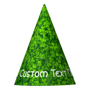 Shamrocks Clover Leaves St. Patrick's Day Birthday Party Hat