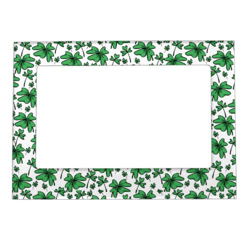 Shamrocks Clover Pattern Magnetic Photo Frame