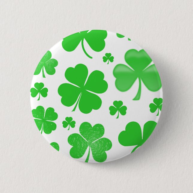 Shamrocks / Clover Tattoos + your ideas Button (Front)