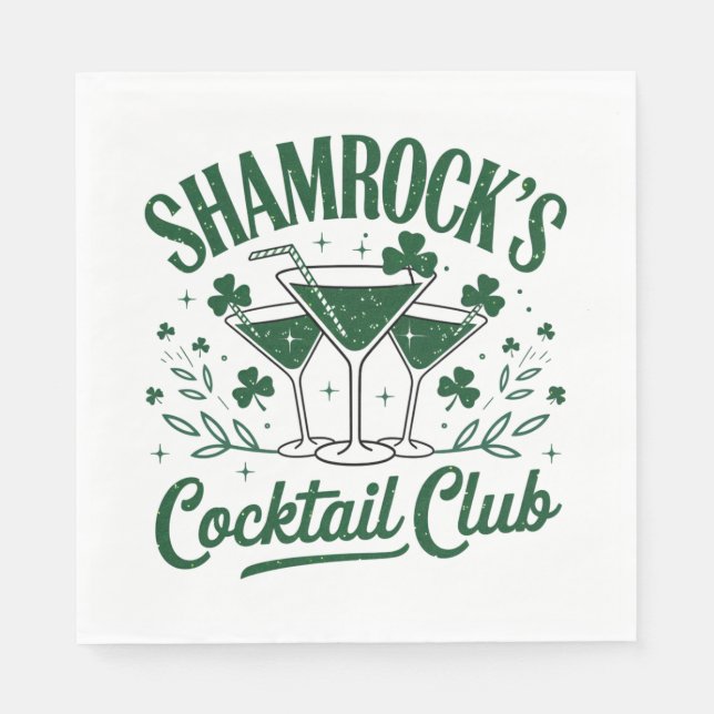 Shamrocks Cocktail Club  Napkins (Front)