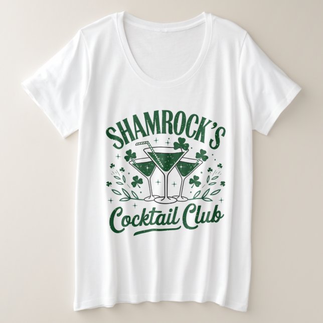 Shamrock's Cocktail Club  Plus Size T-Shirt (Design Front)