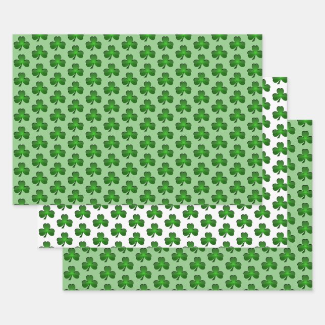 Shamrocks Design Wrapping Paper Sets (Set)