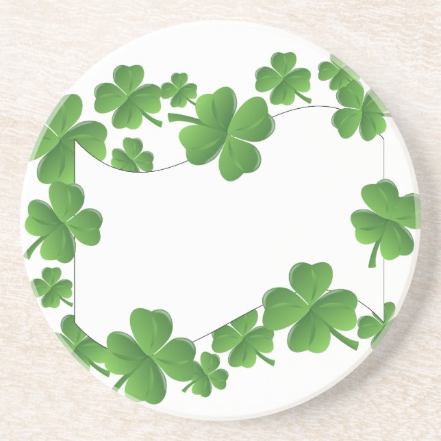 Shamrocks Drink Coaster (Front)
