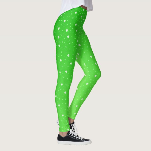 shamrocks elegant leggings colored festive modern (Right)