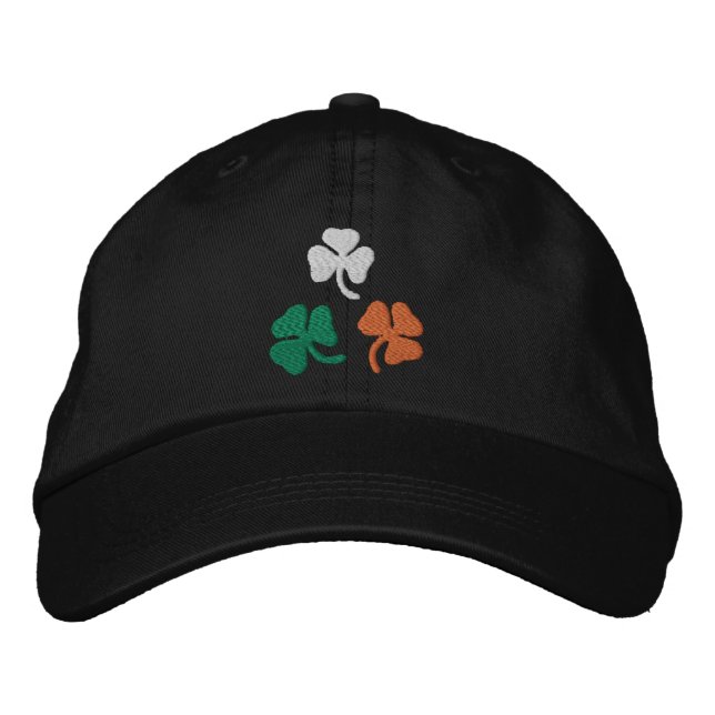 Shamrocks Embroidered Baseball Cap (Front)