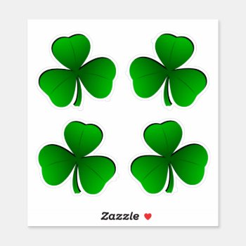 Shamrocks For Irish Pride And Celebration Sticker by Stickies at Zazzle