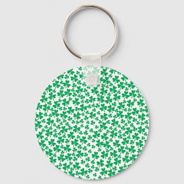 Shamrocks for St Patrick's Day Keychain (Front)