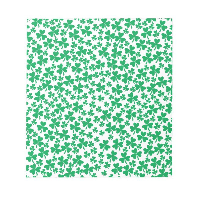 Shamrocks for St Patrick's Day Notepad (Front)