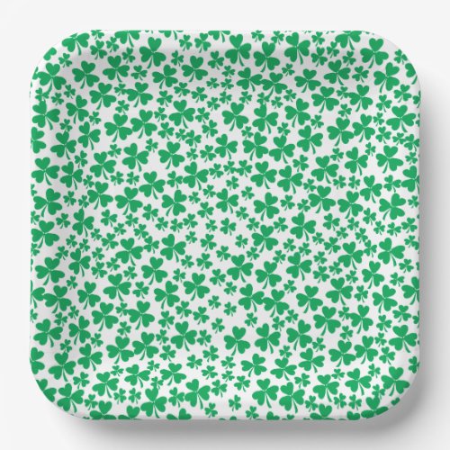 Shamrocks for St Patricks Day Paper Plates