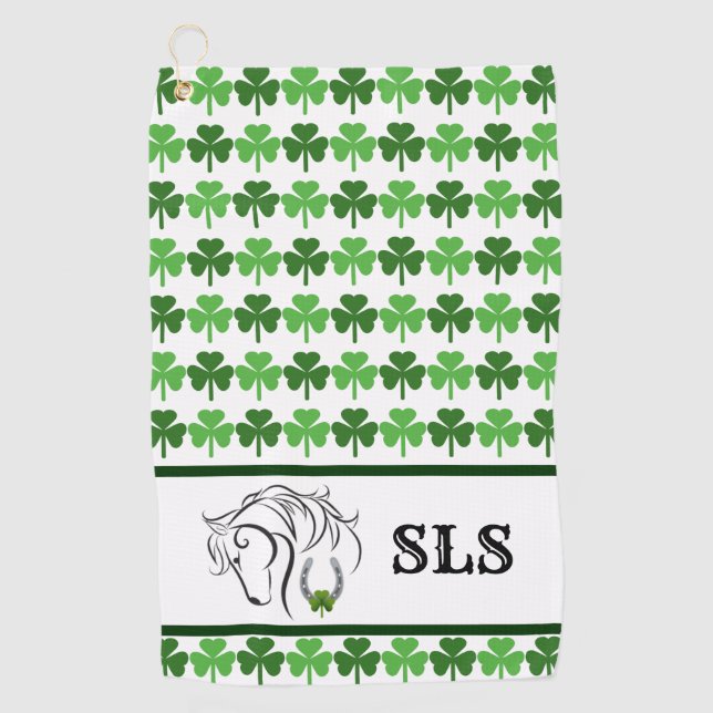 Shamrocks Golf Towel (Front)