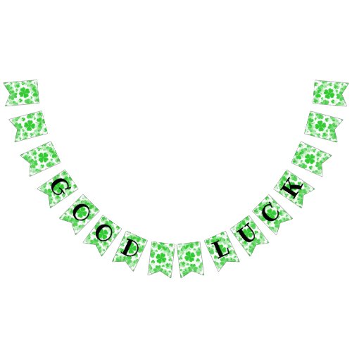 Shamrocks GOOD LUCK _ Seamless Pattern 2a Bunting Flags