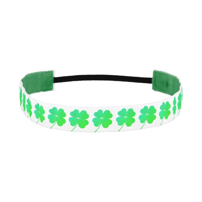 Shamrocks Green St. Patricks Day Irish 4Maura Athletic Headband (Front)