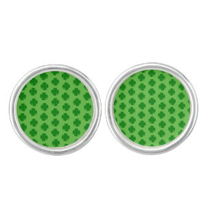 Shamrocks, Happy St. Patrick's Day! Cufflinks