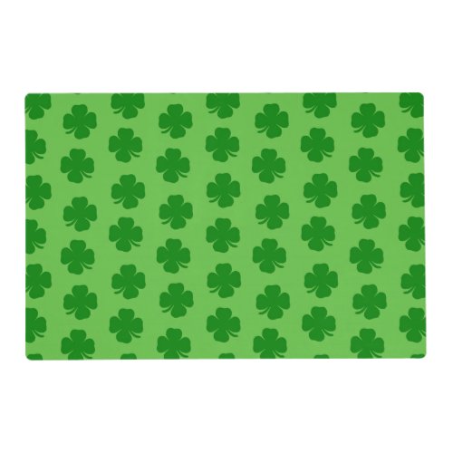 Shamrocks Happy St Patricks Day Placemat