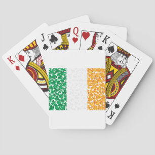 Shamrocks in a Flag Poker Cards