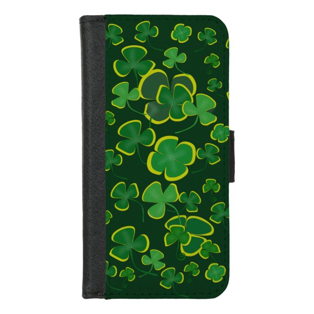 Shamrocks iPhone Wallet Cases (Front)