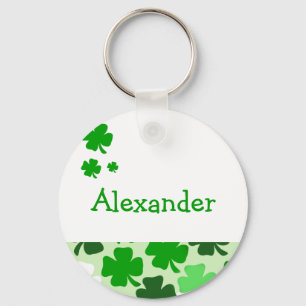 SHAMROCKS Irish Favor or Name Tag Keychain