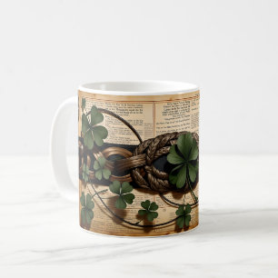 Shamrocks Junk Journal Page Coffee Mug