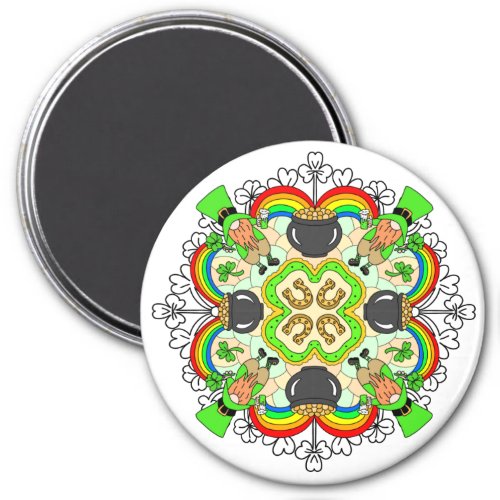 Shamrocks Leprechauns St Patricks Day   Magnet