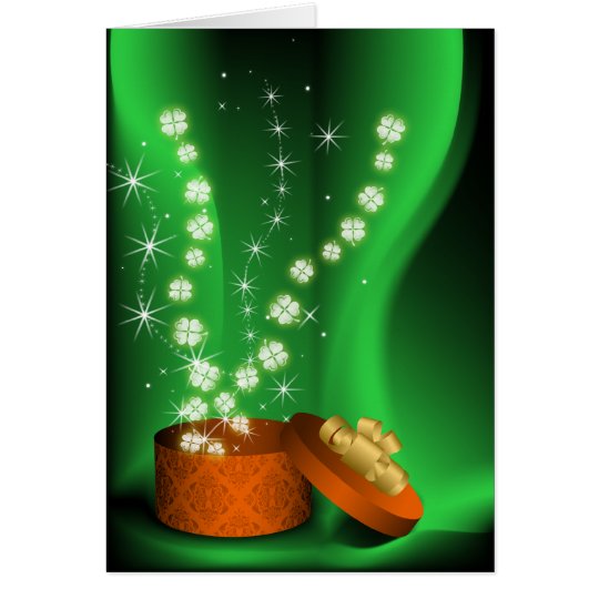shamrocks magical St Patrick's day card