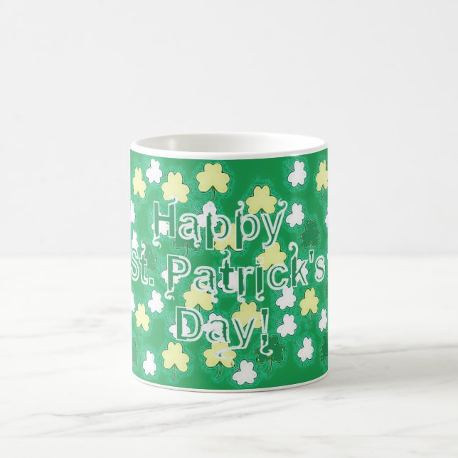 Shamrocks on St. Patrick's Day Coffee Mug (Center)