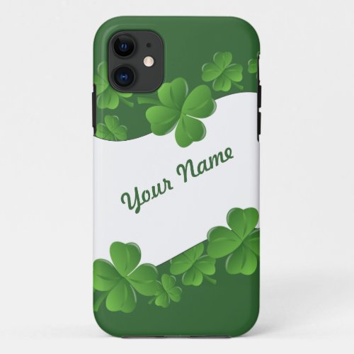 Shamrocks persionalized iPhone 11 case