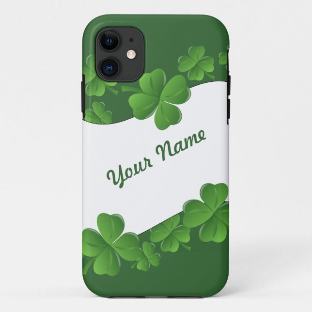 Shamrocks persionalized Case-Mate iPhone case (Back)