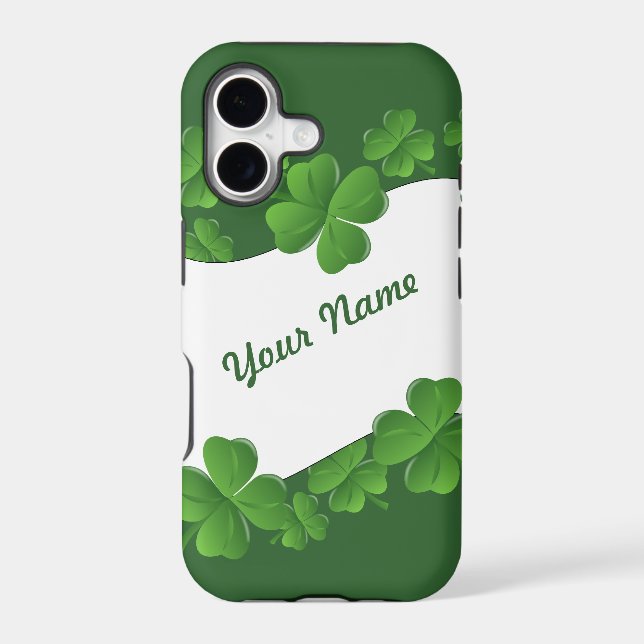 Shamrocks persionalized iphone case (Back)