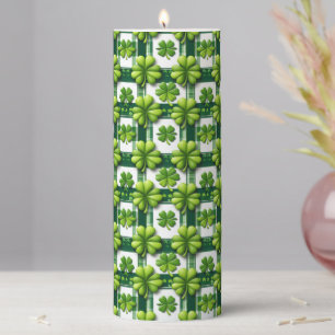 Shamrocks Pillar Candle