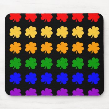 Shamrocks Rainbow Mouse Pad by imagefactory at Zazzle