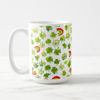 Shamrocks Rainbows Watercolor ST PATRICKS DAY