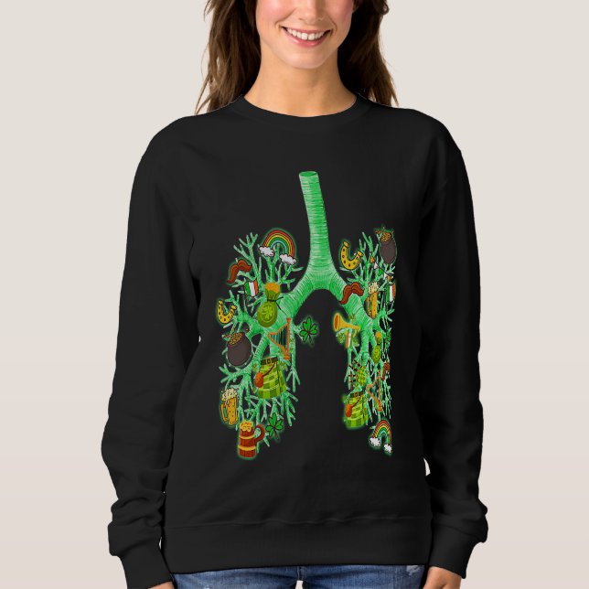 Shamrocks Respiratory Therapist RT St Patrick's Da Sweatshirt (Front)