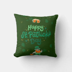 "Shamrocks & Shenanigans: A St. Patrick's Day Throw Pillow