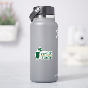 Shamrocks & Shenanigans: St. Patrick's Day Design Sticker