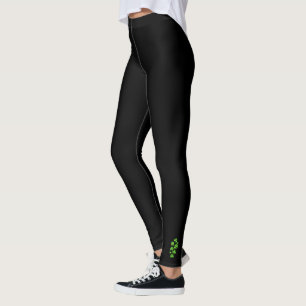 Shamrocks: Simple Black Ankle Art Collection Leggings