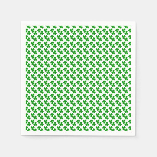 Shamrocks Small clovers 3-leaf Napkins (Front)