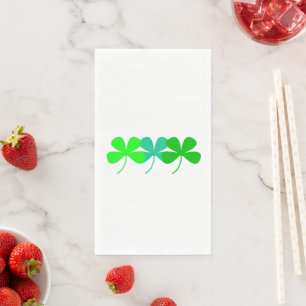 Shamrocks St. Patricks Day Green Irish Paper Guest Towels