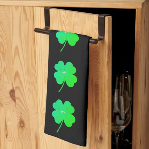 Shamrocks St Patricks Day Green Kitchen Towels