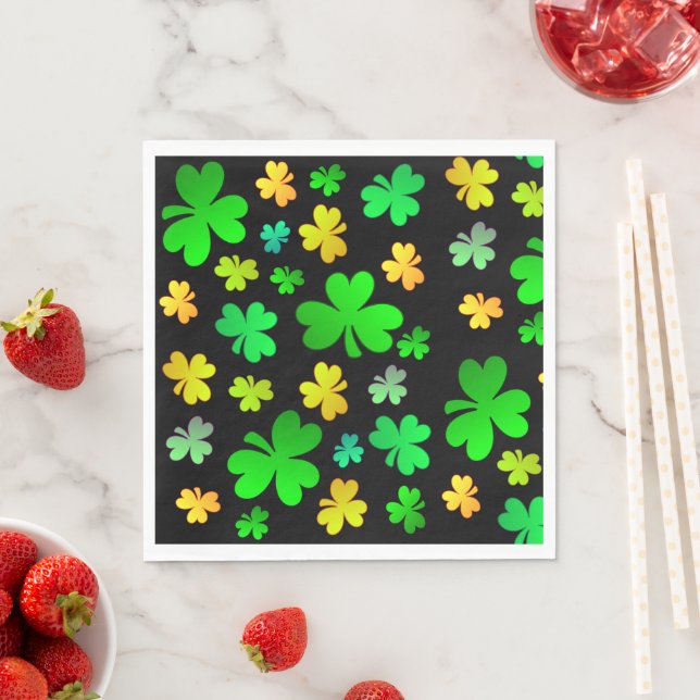Shamrocks St. Patrick's Day Paper Napkins (Insitu)