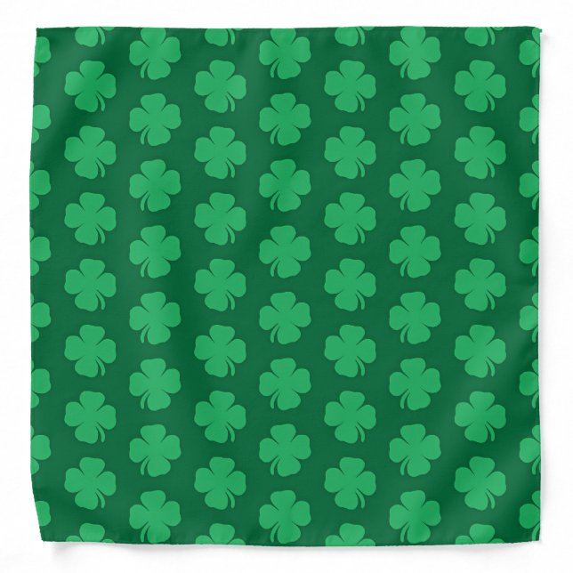 Shamrocks, symbol of St. Patrick's Day, Bandana (Front)