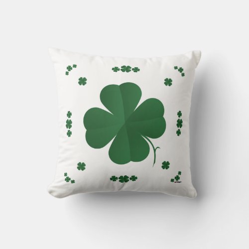 Shamrocks Throw Pillow