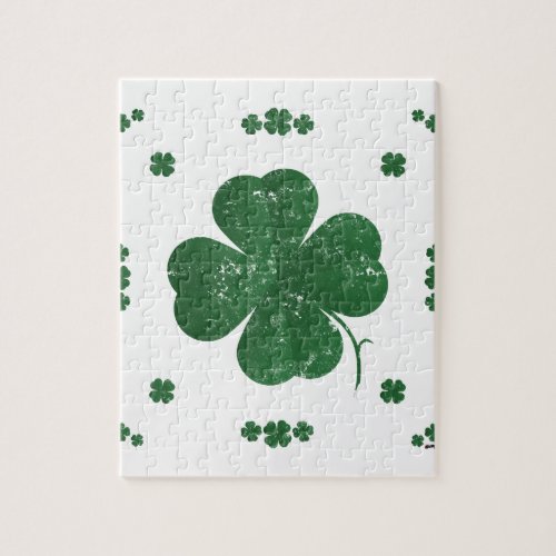 Shamrocks _ vintage style jigsaw puzzle