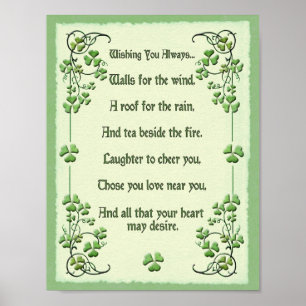 Shamrocks Wishing You Always... Poster